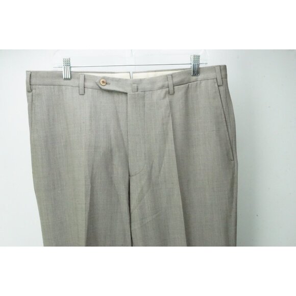 Incotex Brown S100s Natural Stretch Wool Dress Pants Trousers 52 EU Brand NEW